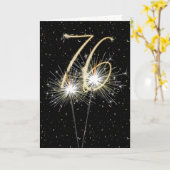 76. Hochzeitstag Sparkler Karte (Gelbe Blume)