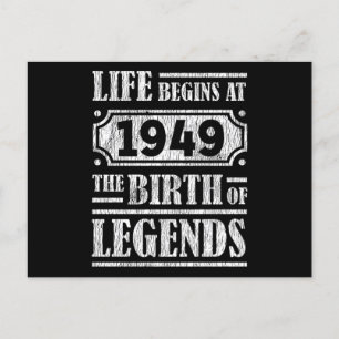 76 Jahre alt 1949 Geburt der Legende 76. Geburtsta Postkarte