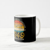 76 Jahre alt 1949 Retro Phantastisch 76. Geburtsta Kaffeetasse (VorderseiteRechts)