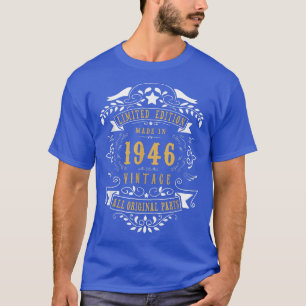 76 Jahre alt 76. Geburtstag Geboren 1946 Männer W T-Shirt
