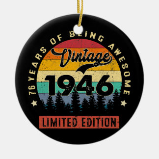 76 Jahre alte Geschenke Vintage 1946 limitierte Au Keramik Ornament