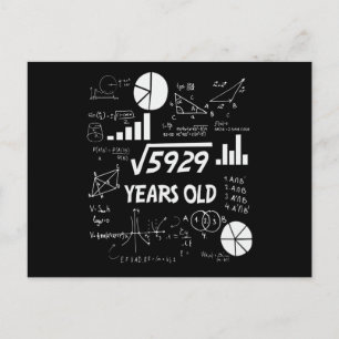 76 Jahre altes Tagesmathematik Lehrer 76. Geburtst Postkarte