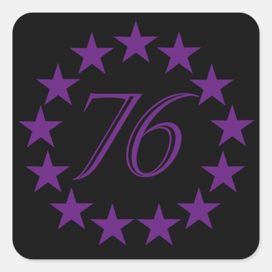 76 Lila Edition Quadratischer Aufkleber (Vorderseite)