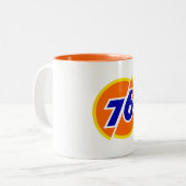 76 Öl cool Retro Zweifarbige Tasse (Vorderseite Links)