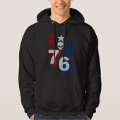 ​76 Patriotic American Skulls Vintage 1776 Hoodie (Vorderseite)