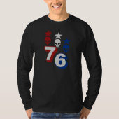 ​76 Patriotic American Skulls Vintage 1776 Tee (Vorderseite)