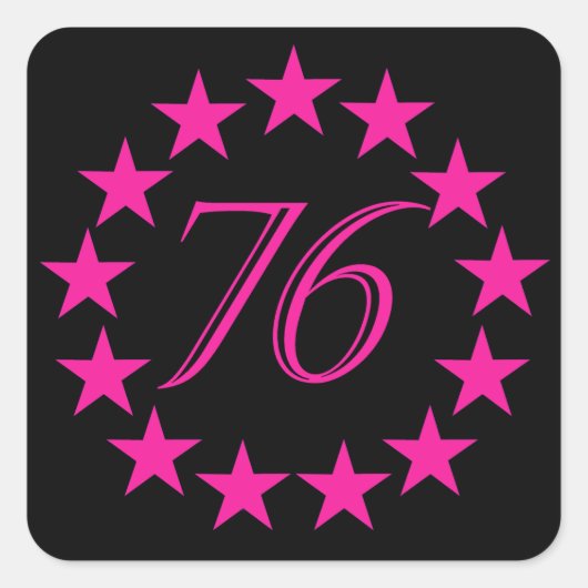 76 Sonderaktion Quadratischer Aufkleber (Vorderseite)