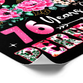 76 Year Old Made In 1950 Floral 76th Birthday Wome Poster (Ecke)