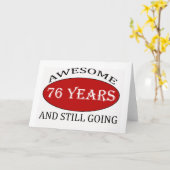 76 years old birthday designs karte (Gelbe Blume)