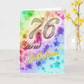 76th birthday for someone Fabulous Karte (Gelbe Blume)