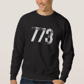 773 Area Code Chicago IL Mobile Telephone Area Cod Sweatshirt (Vorderseite)