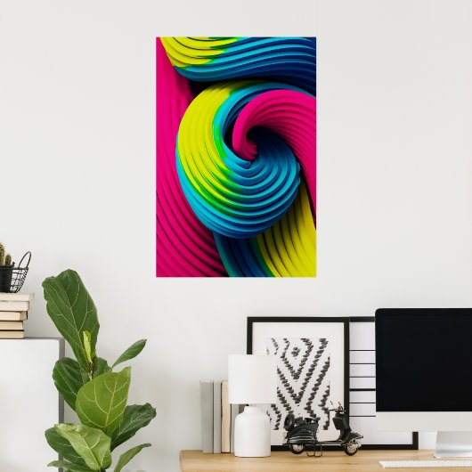 776 Abstrakt Poster (Heimbüro)