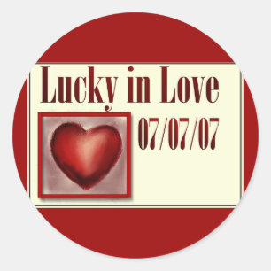 777 07/07/07 Hochzeitskleber für Ihre speziellen D Runder Aufkleber