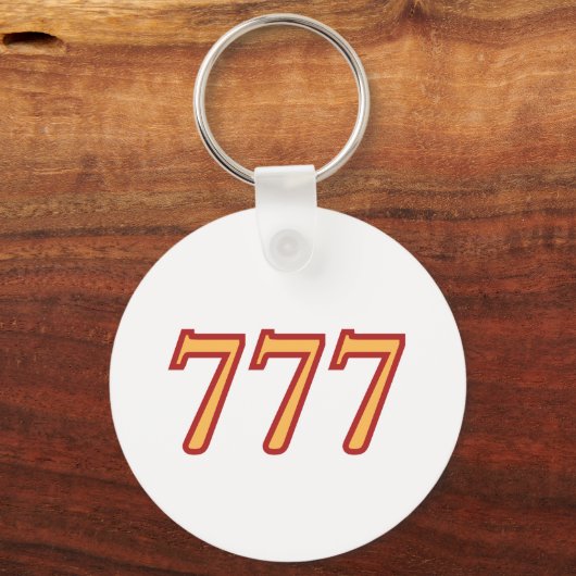 777 Angel Number Luck Schlüsselanhänger (Vorderseite)