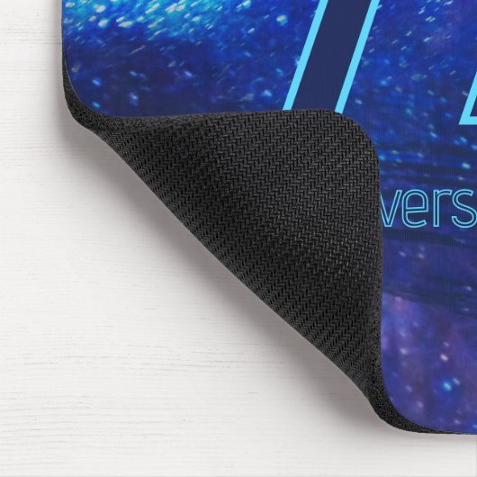 777 Engel Number Dark Blue Sparkle Manifestation Mousepad (Ecke)