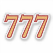 777 Engelszahl Glück Aufkleber (Vorderseite)