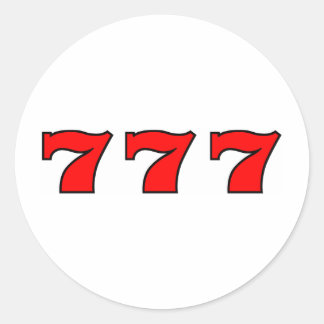 777 RUNDER AUFKLEBER