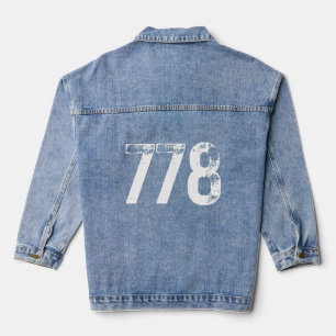 778 Area Code Vancouver BC Mobile Telefone Area C Jeansjacke