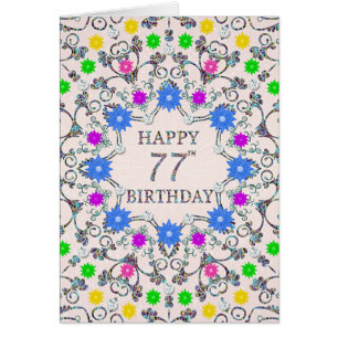 77. Geburtstag Abstrakte Blume