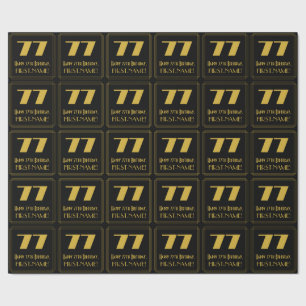 77. Geburtstag - Art Deco Inspiriert Look "77" & N Geschenkpapier