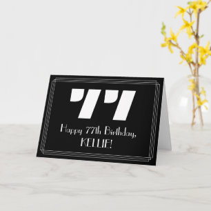 77. Geburtstag: Art Deco Inspiriert Look "77" & Na Karte