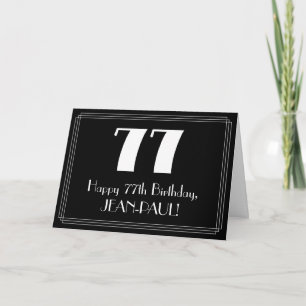 77. Geburtstag ~ Art Deco inspiriertes Aussehen "7 Karte