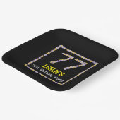 77. Geburtstag: Blumennummer, Individuelle Name, B Pappteller (Gewinkelt)