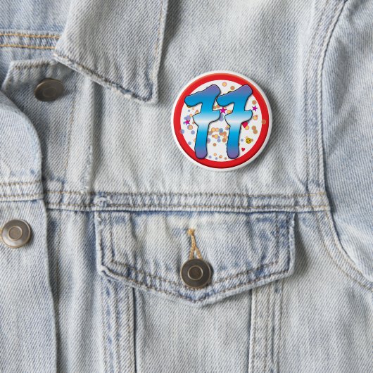 77. Geburtstag Button (Beispiel)