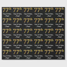 77. Geburtstag: Elegante Luxuriöse Imitats Gold Lo