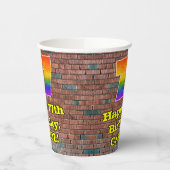 77. Geburtstag: Fun Graffiti-Inspiriert Regenbogen Pappbecher (Links)