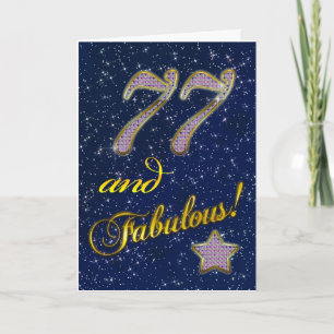 77. Geburtstag für jemanden Fabulous Karte