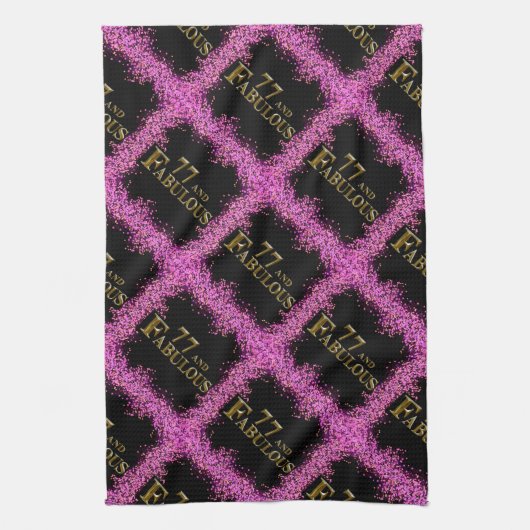 77. Geburtstag Geschirrtuch (Vertikal)