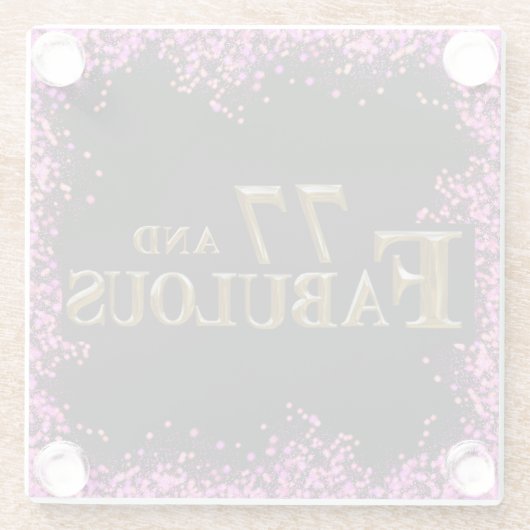 77. Geburtstag Glasuntersetzer (Rückseite)