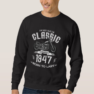 77. Geburtstag Motorrad-Motorradfahrer 19 Sweatshirt