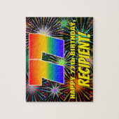 77. Geburtstag: Spaß, bunte feierliche Feuerwerke Puzzle (Vertikal)