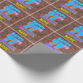 77. Geburtstag: Spaß, Urban Graffiti Inspiriert Lo Geschenkpapier (Ecke)