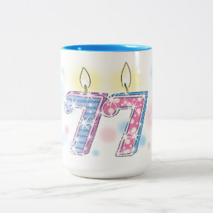 77. Geburtstag Zweifarbige Tasse