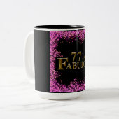77. Geburtstag Zweifarbige Tasse (Vorderseite Links)
