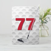 77. Geburtstags-Golf-Themenparty Einladung (Stehend Vorderseite)