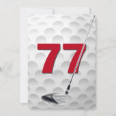 77. Geburtstags-Golf-Themenparty Einladung (Vorderseite)