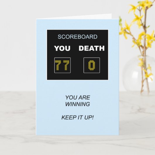 77. Geburtstagsanzeiger Karte (Gelbe Blume)