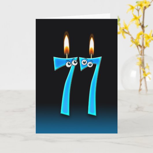 77. Geburtstagskandale Karte (Gelbe Blume)