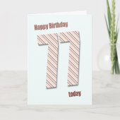 77. Geburtstagskarte Karte (Vorderseite)