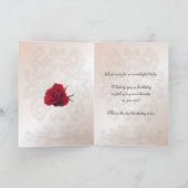 77. Geburtstagskarte mit Rosen und Blätter Karte (Innenseite)