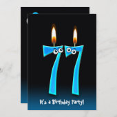 77. Geburtstagsparty Einladung (Vorne/Hinten)