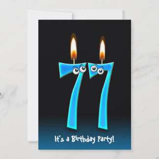77. Geburtstagsparty Einladung