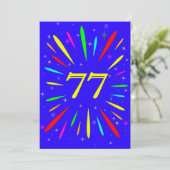 77. Geburtstagsparty Einladung Explosion (Stehend Vorderseite)