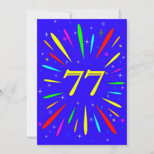 77. Geburtstagsparty Einladung Explosion
