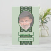 77. Geburtstagsparty Einladung hinzufügen ein Bild (Stehend Vorderseite)