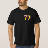 77 Jahre, 77 Jahre, Sieben T-Shirt (Vorderseite)